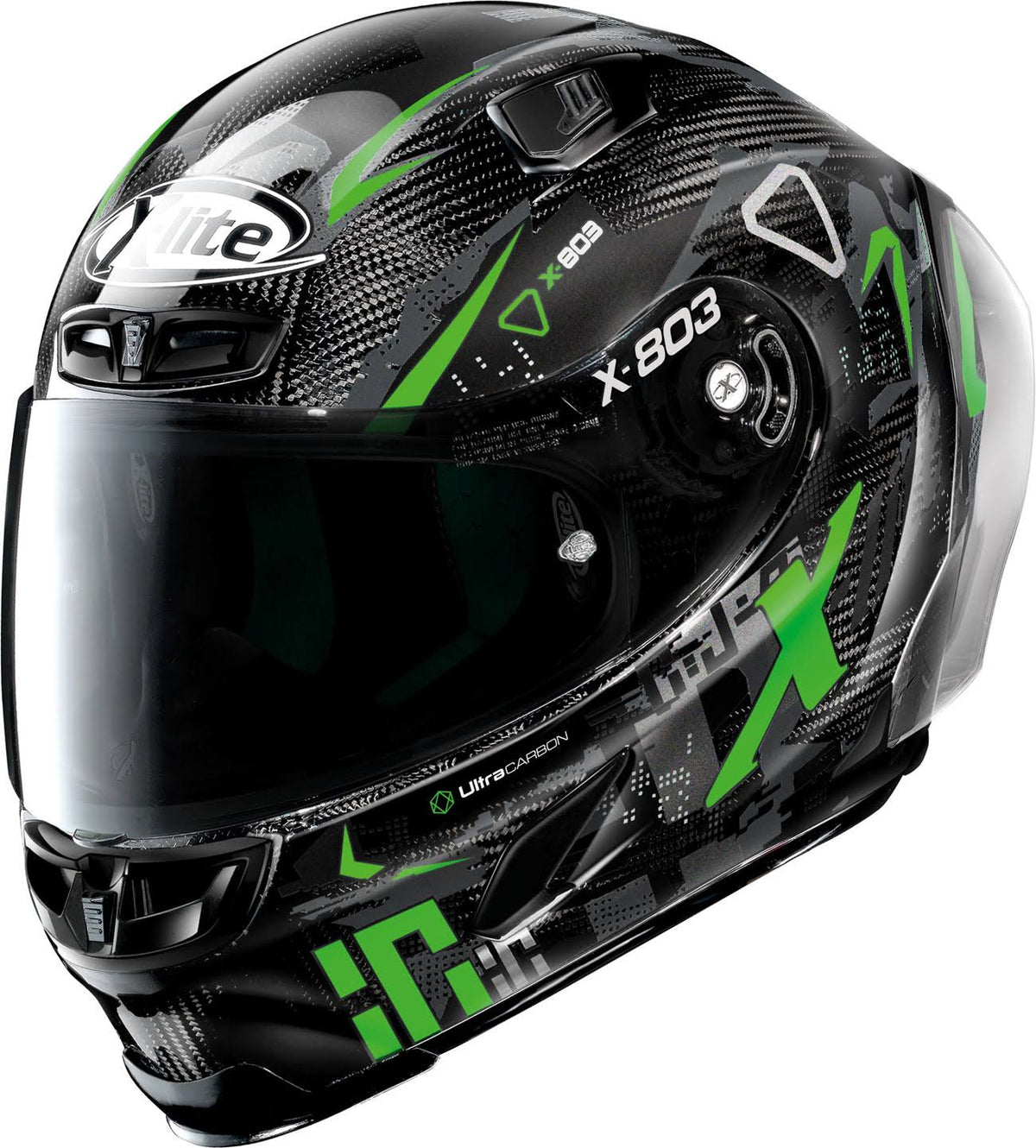 Helmet X-803 RS Ultra Carbon Darko Black / Green Size L S736648