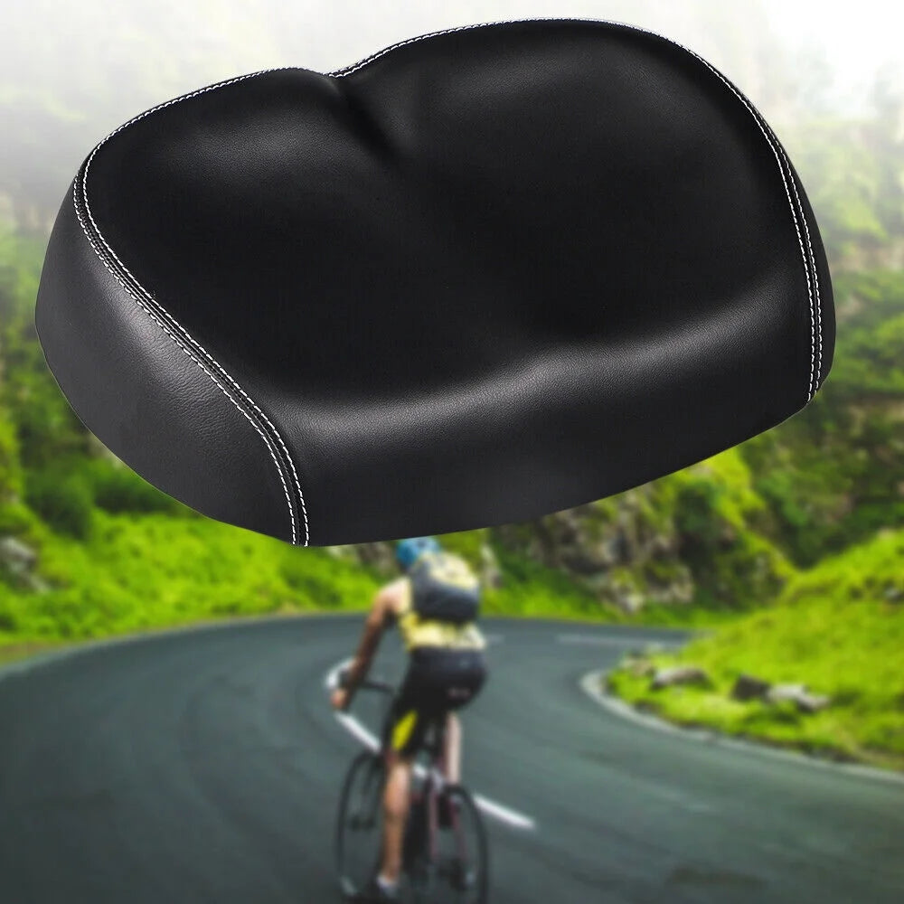 Black PU Pad Noseless Bicycle Seat Cushion M7206