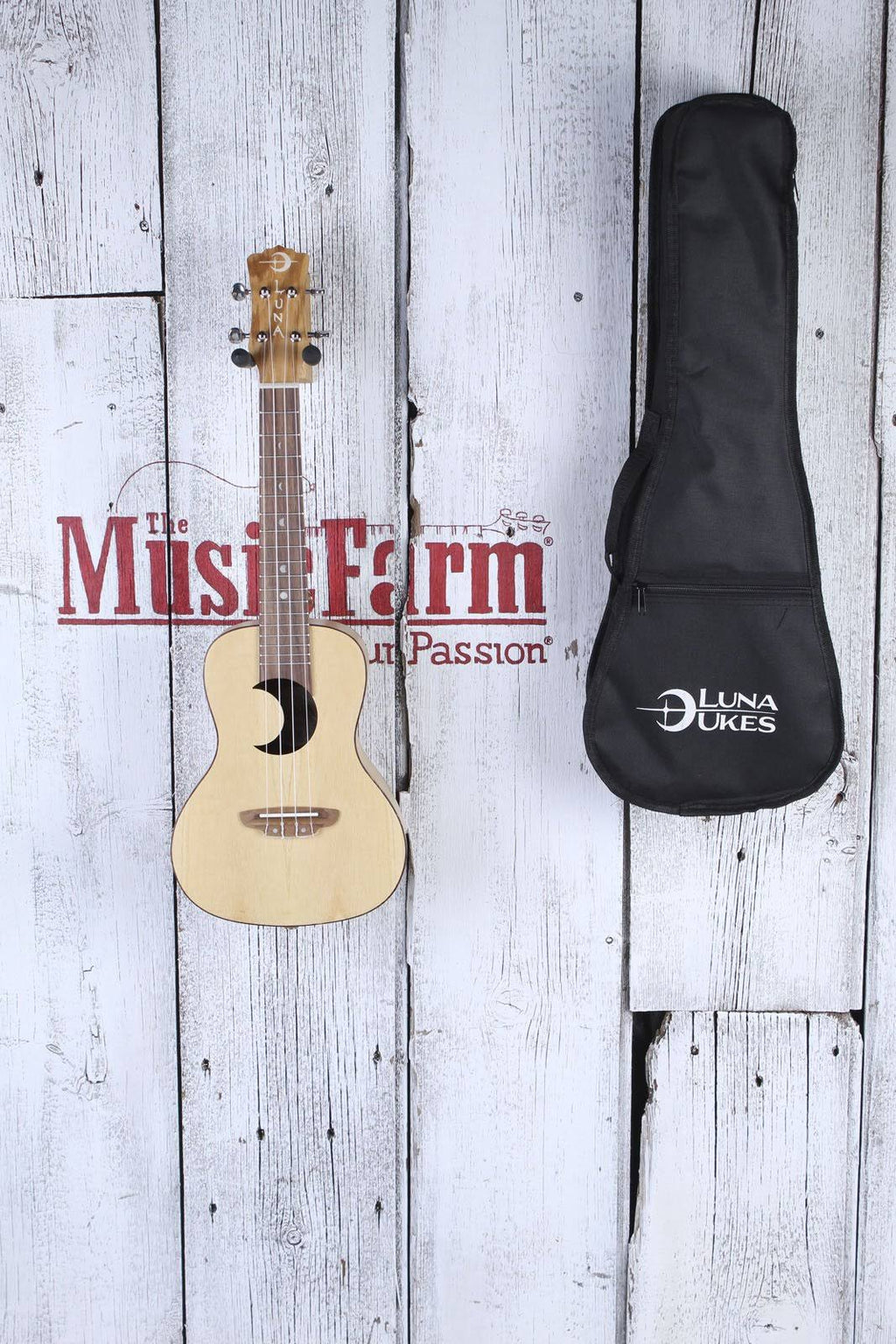 Olive Ash Burl Crescent Ukulele G993