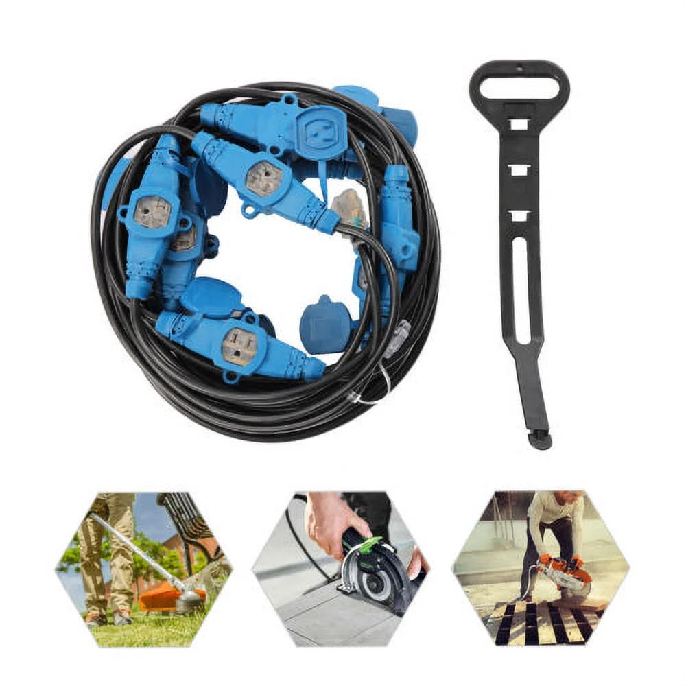 13 Plugs 65FT 12 Awg Power Extension Cord Splitter C557874