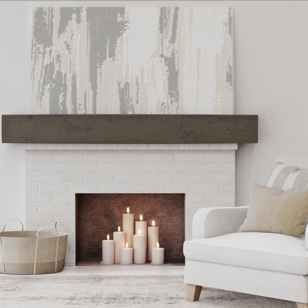 Premium Walnut Faux Wood Fireplace Mantel F286390