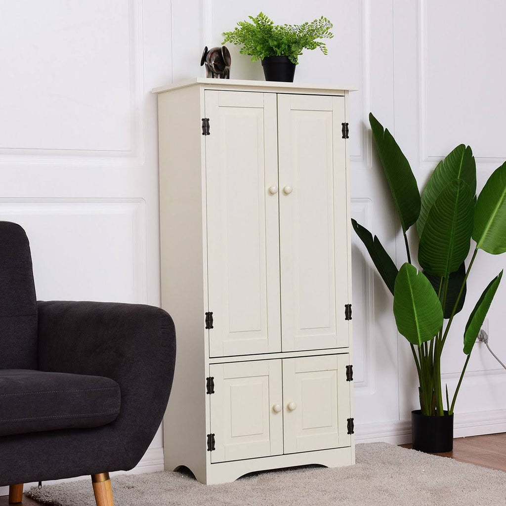 White Adjustable Shelves Storage Cabinet G193554