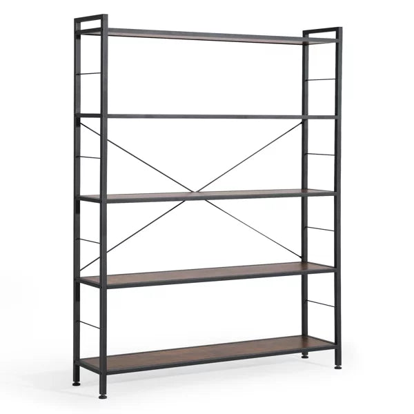 5-Shelf Freestanding Bookshelf with Steel Frame S512642