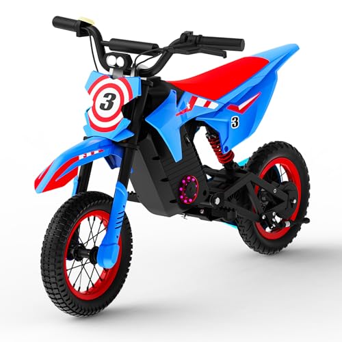 Kids Electric Dirt Bike 25KM/h Adjustable Speed Black A1814