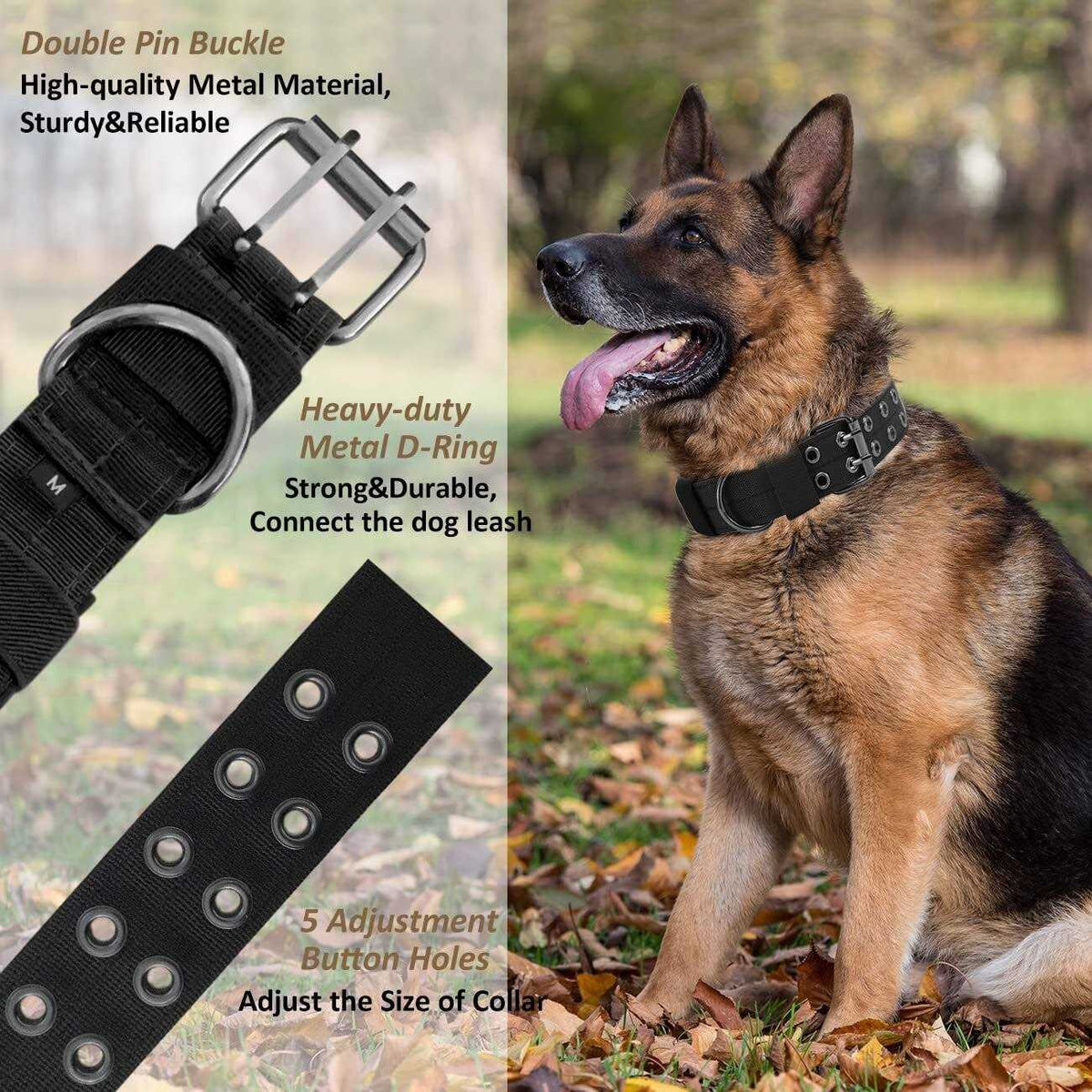 Nylon Adjustable Heavy Duty Tactical Dog Collar H143