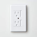 White Automatic Sliding Cap Wall Outlet Cover P67977