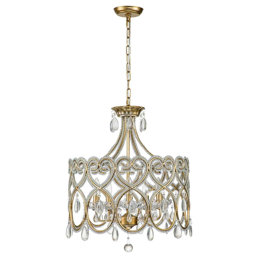 5-Light Crystal Drum Chandelier G2862