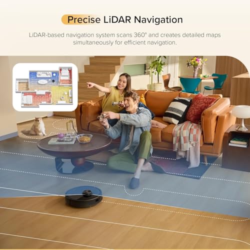 Black Robot Vacuum and Mop with Self-Emptying Z101448