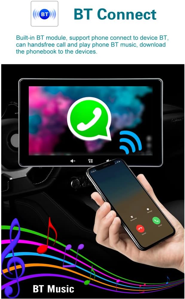 7 Inch Touchscreen Monitor with Bluetooth Car Stereo C786627