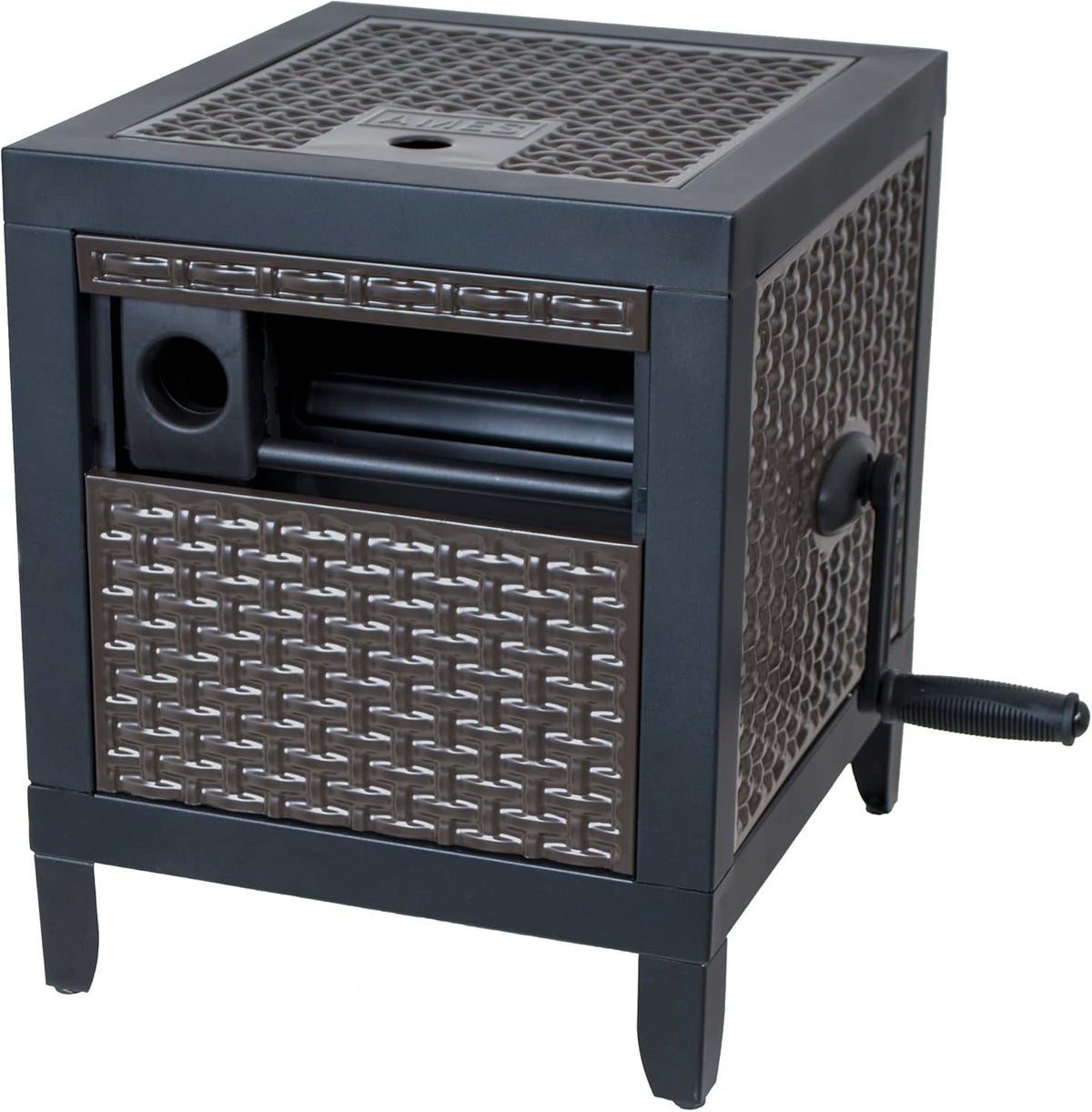 Black Metal Hose Reel Cabinet Box, 100 Ft. Capacity W556057