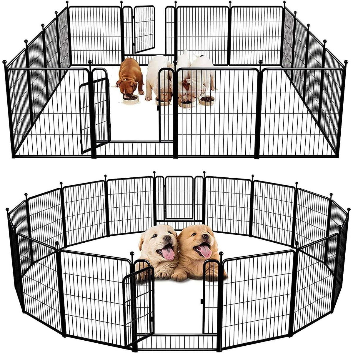 Dog Playpen Outdoor Panels with Doors P7626