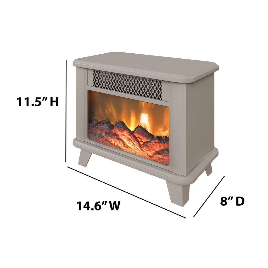 Cream Electric Fireplace Space Heater F5633