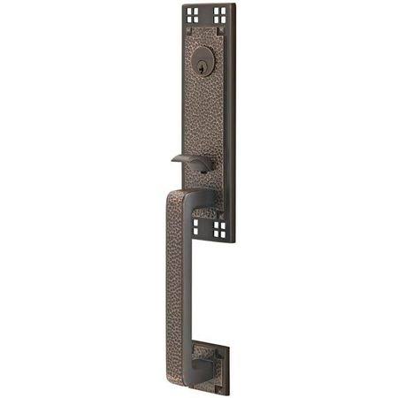 Rustic Lever Dummy Tubular Handleset Oil Rubbed Bronze Finish T90895