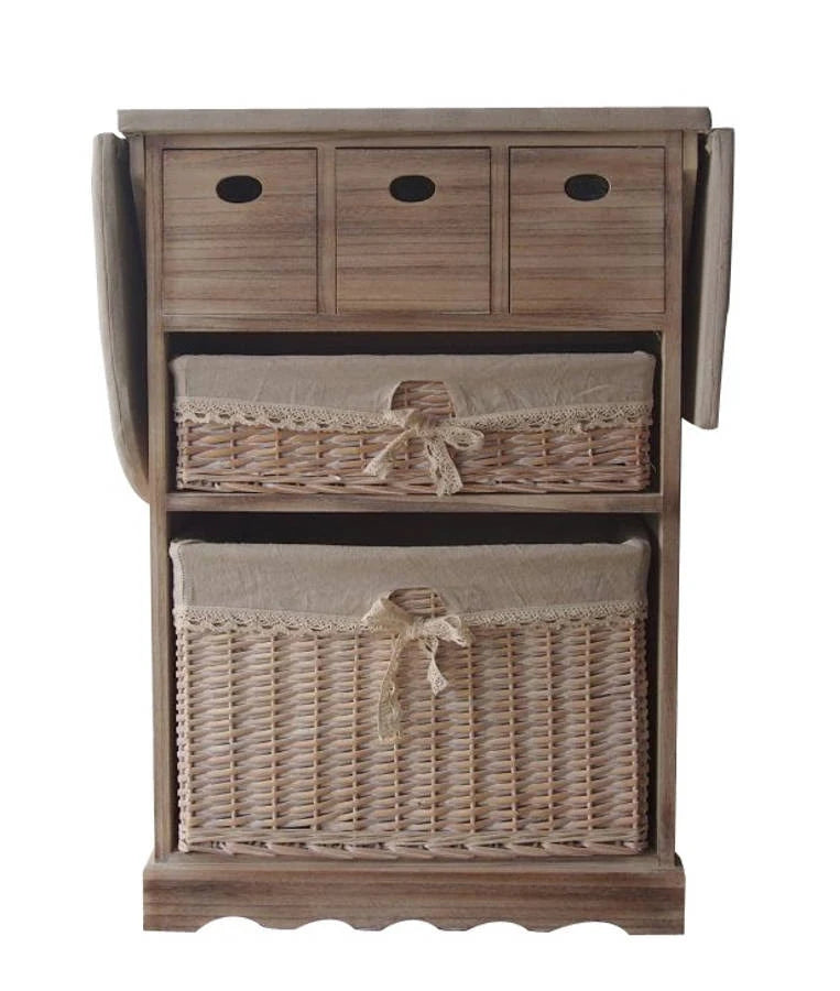 Antiqued Wood Cabinet with Ironing Board V8500