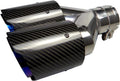2.5 Inlet 63MM Double Exhaust Tip Carbon Car Tail Tip 3.5 Outlet Glossy Red and Black T8585