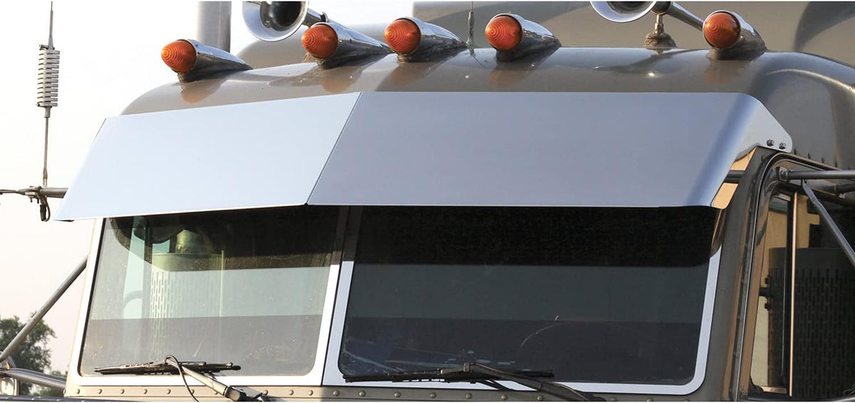 White Stainless Steel Blind Mount Drop Visor M53206