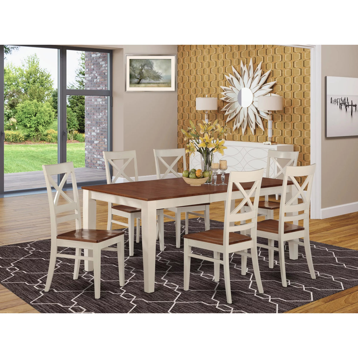 7 Piece Wood Dining Room Set S4885