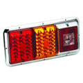 Taillight Horizontal Mount with Red/Amber LED and Chrome Base H98263