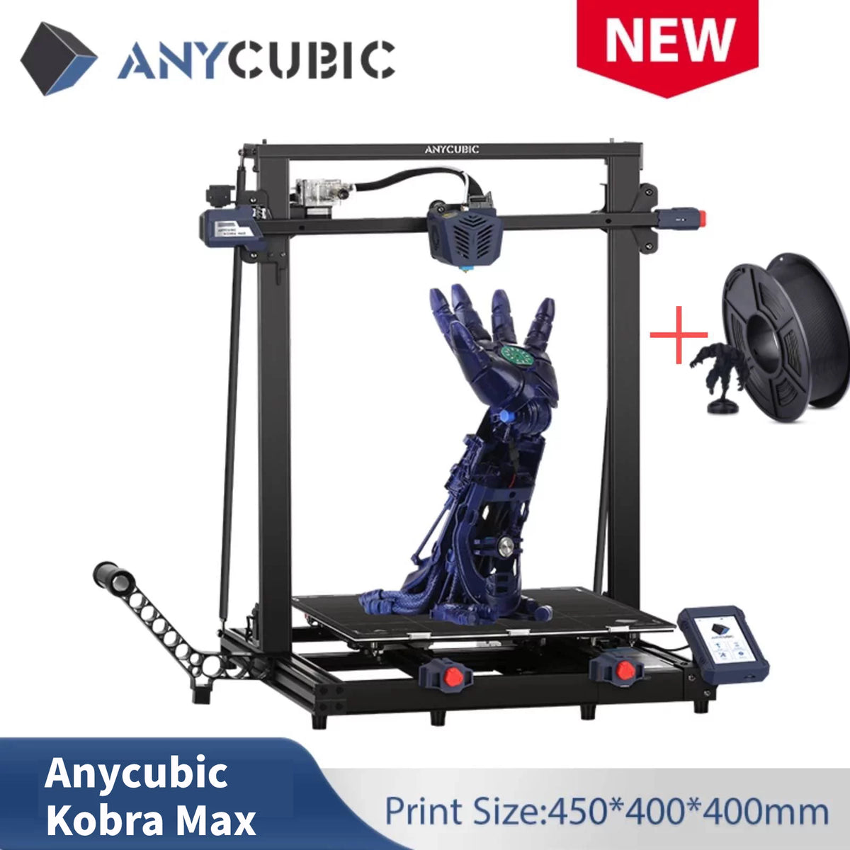 Black FDM 3D Printer with Auto Leveling E960778