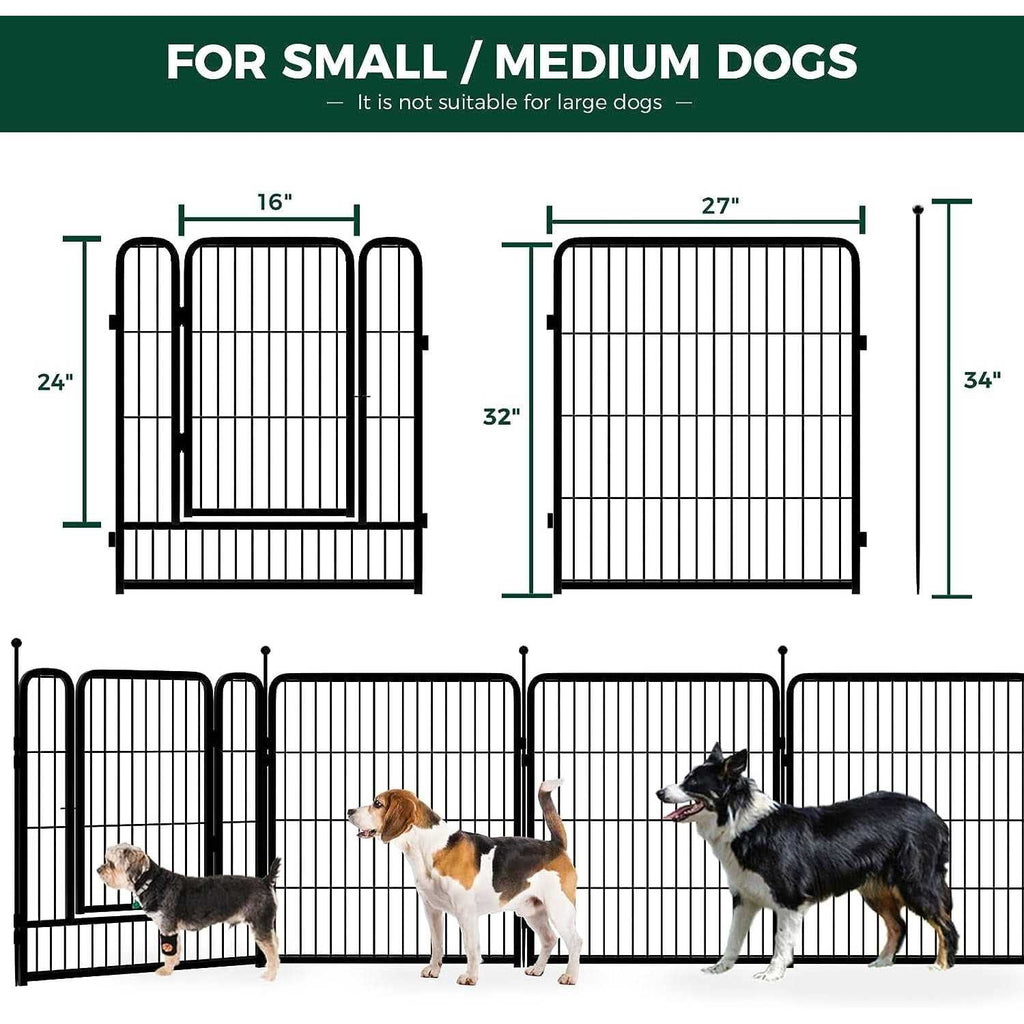 Dog Playpen Outdoor Panels with Doors P7626