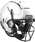 White XL Football Helmet with Carbon Steel Mask F69511