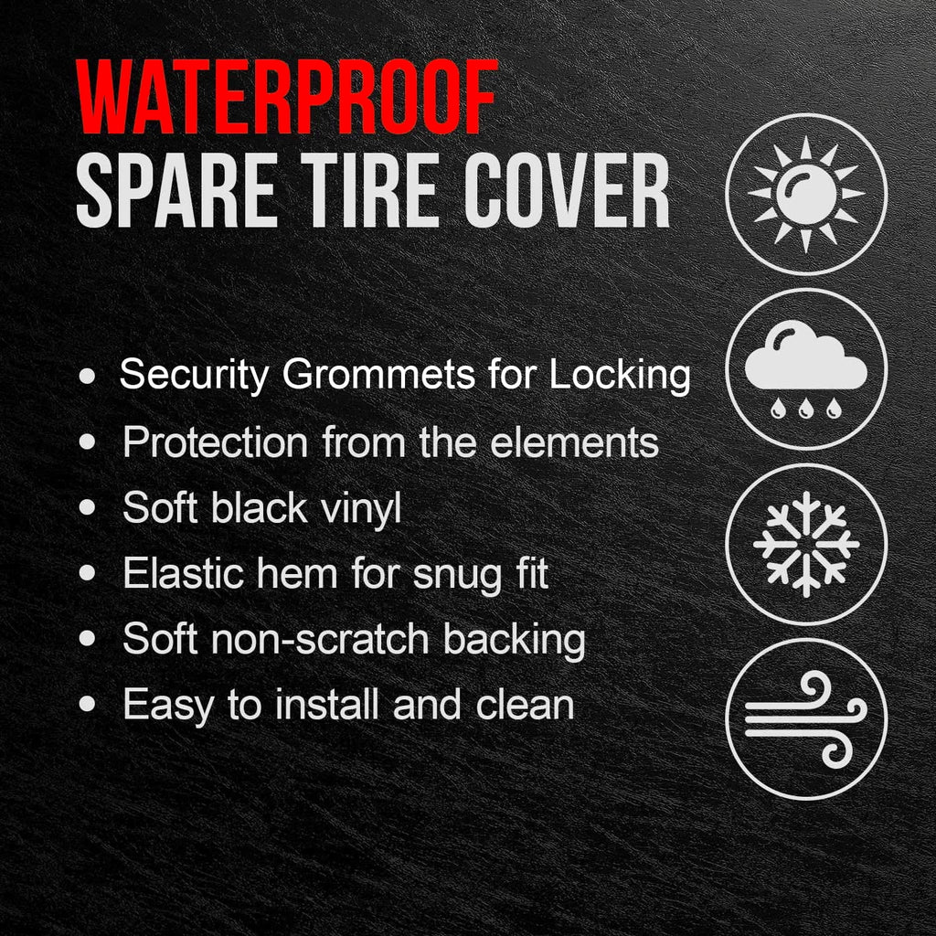 Black 28 Inch Tire Covers X48008