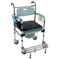 4-in-1 Bedside Commode Chair with Arms & 4 Brakes, Weight Capacity 300lbs A245806