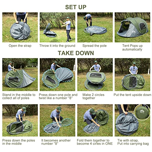 2 Person Waterproof Instant Pop-up Camping Tent M196