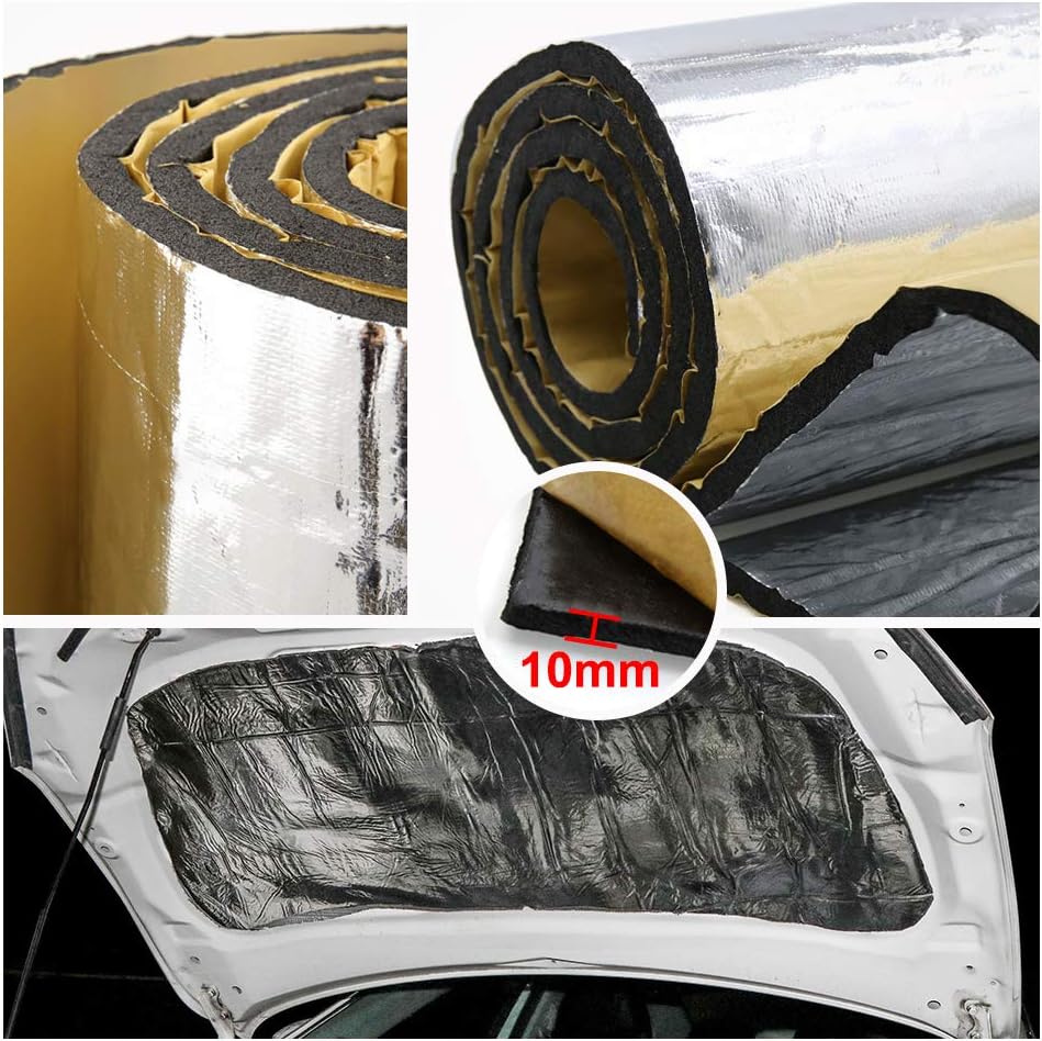 394mil 21.53sqft Heat Sound Deadener Insulation Mat 79 x 40 Pack of 2 Y234268