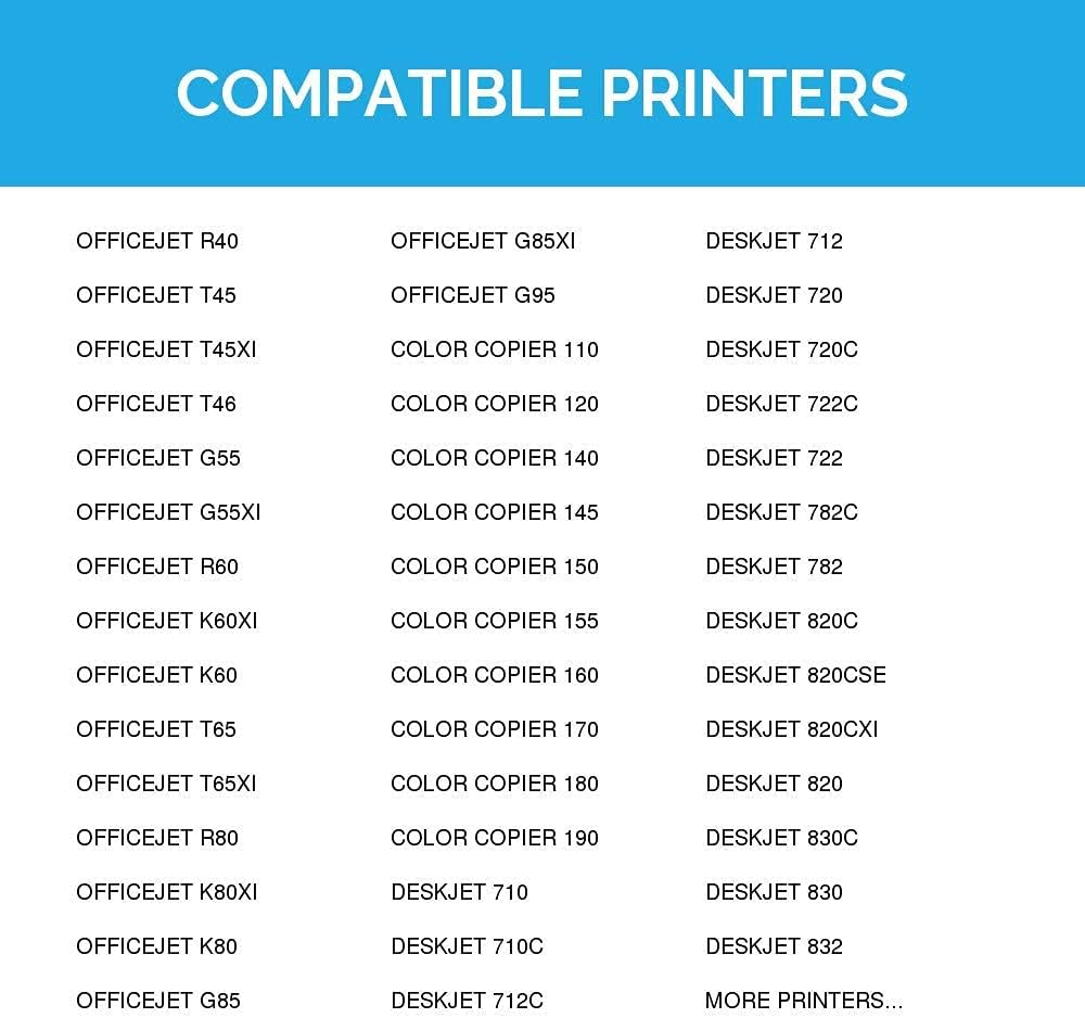 7-Pack Remanufactured Ink Cartridge for HP 45 & HP 23 G5007