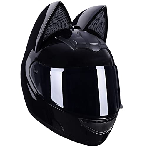 DOT Certified Full Face Motorcycle Helmet with Cat Ears Flip up Visors G477059