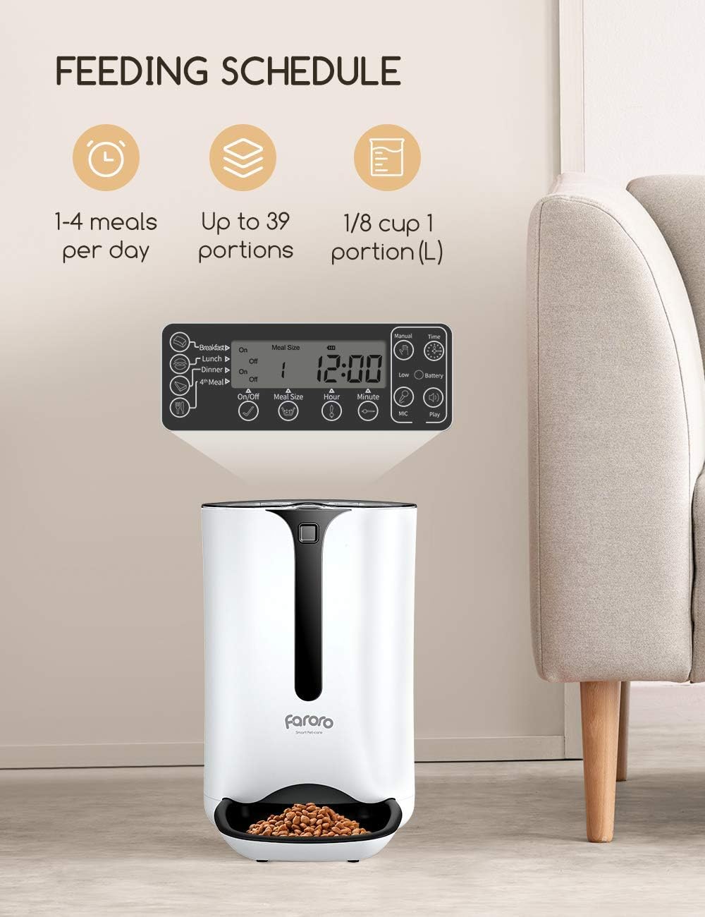 7L Automatic Cat Feeder with Programmable Timer, Pack of 2 O187