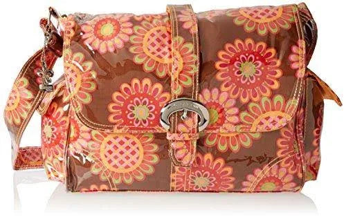 Cobalt Paisley Laminated Buckle Diaper Bag E21535