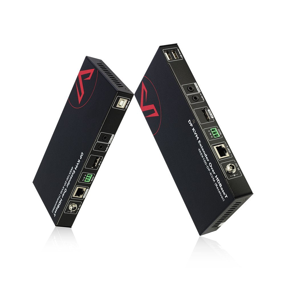 HDMI USB Extender KVM, 100m 330ft, 4K 60Hz, Over Cat5e/6a, 4 Ports USB2.0, RS232, POE F388