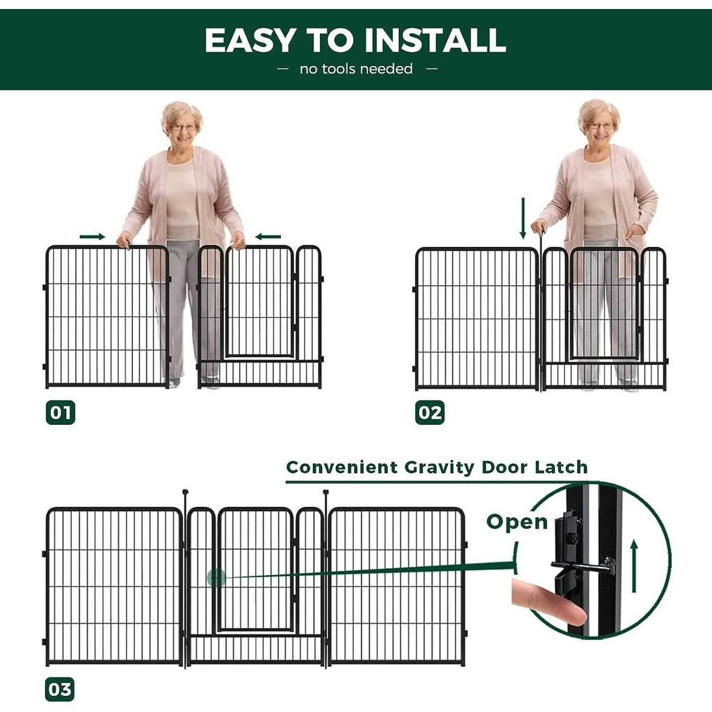 Dog Playpen Outdoor Panels with Doors P7626