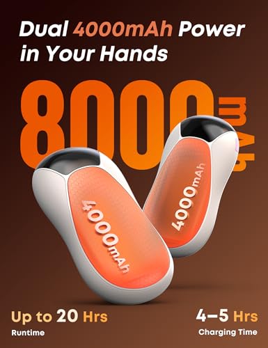 Rechargeable 2 Pack 8000mAh Electric Hand Warmers X29288