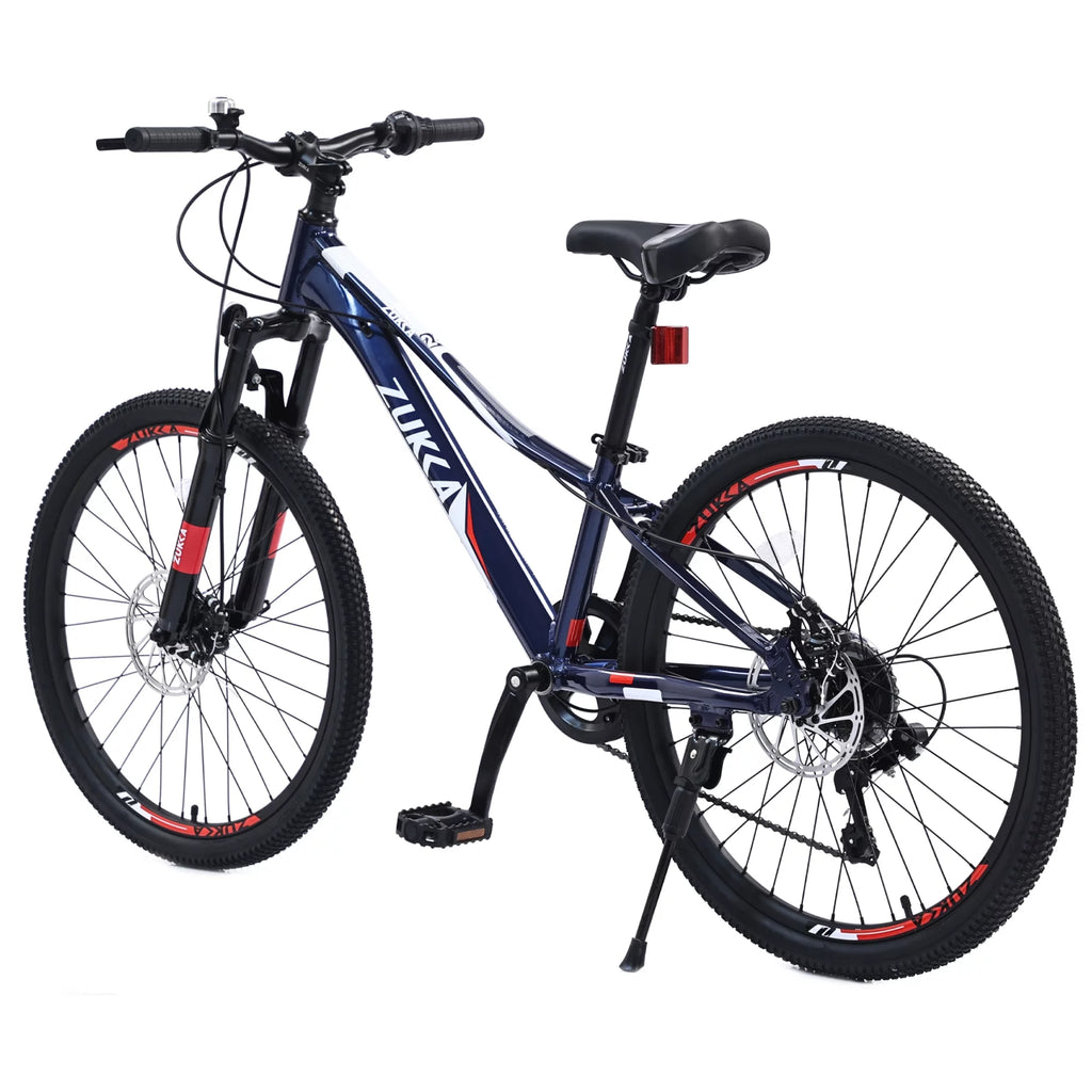 24 in 7-Speed Aluminum Mountain Bike with Double Disc Brake H5662