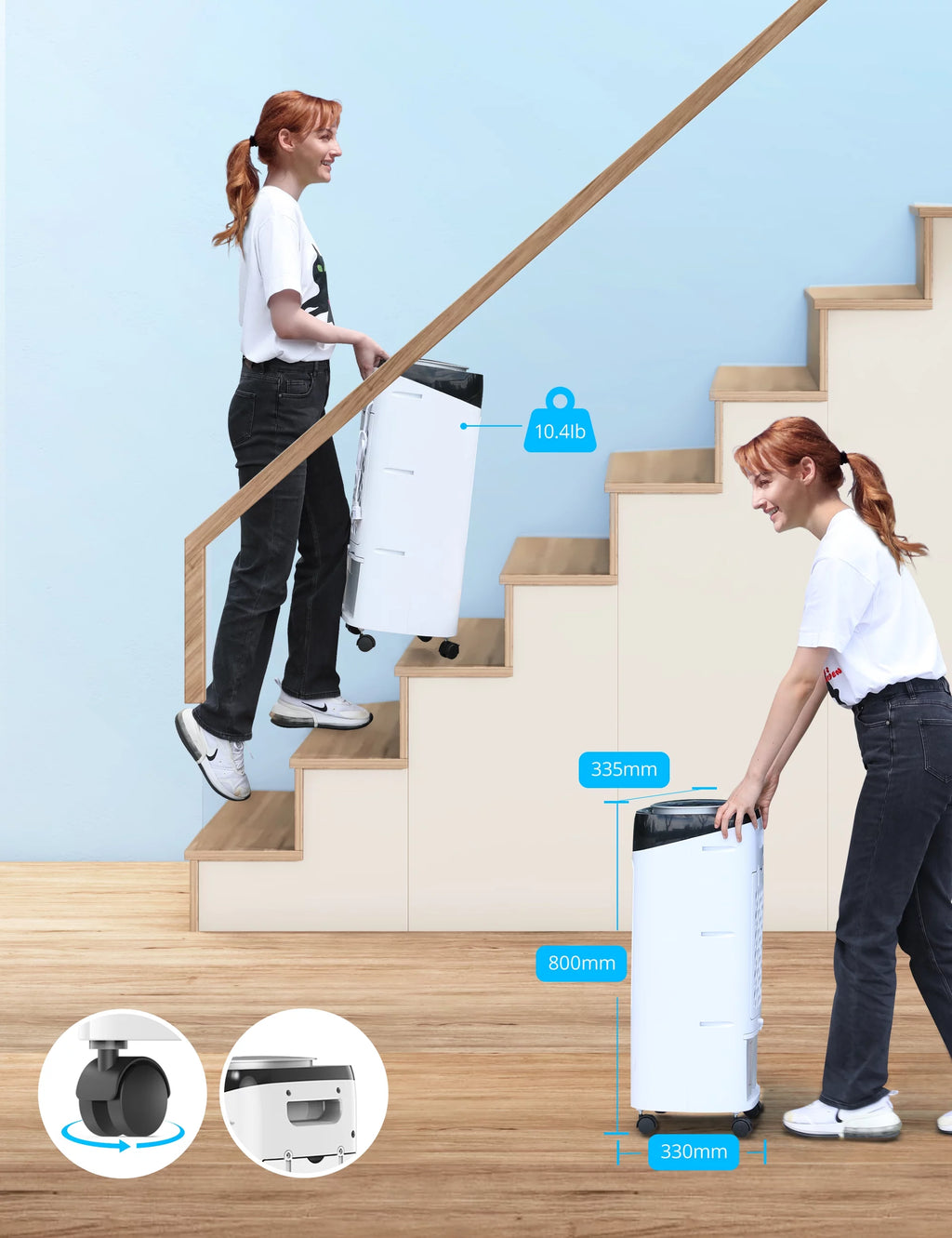 White 3-in-1 Portable Evaporative Air Cooler W9998