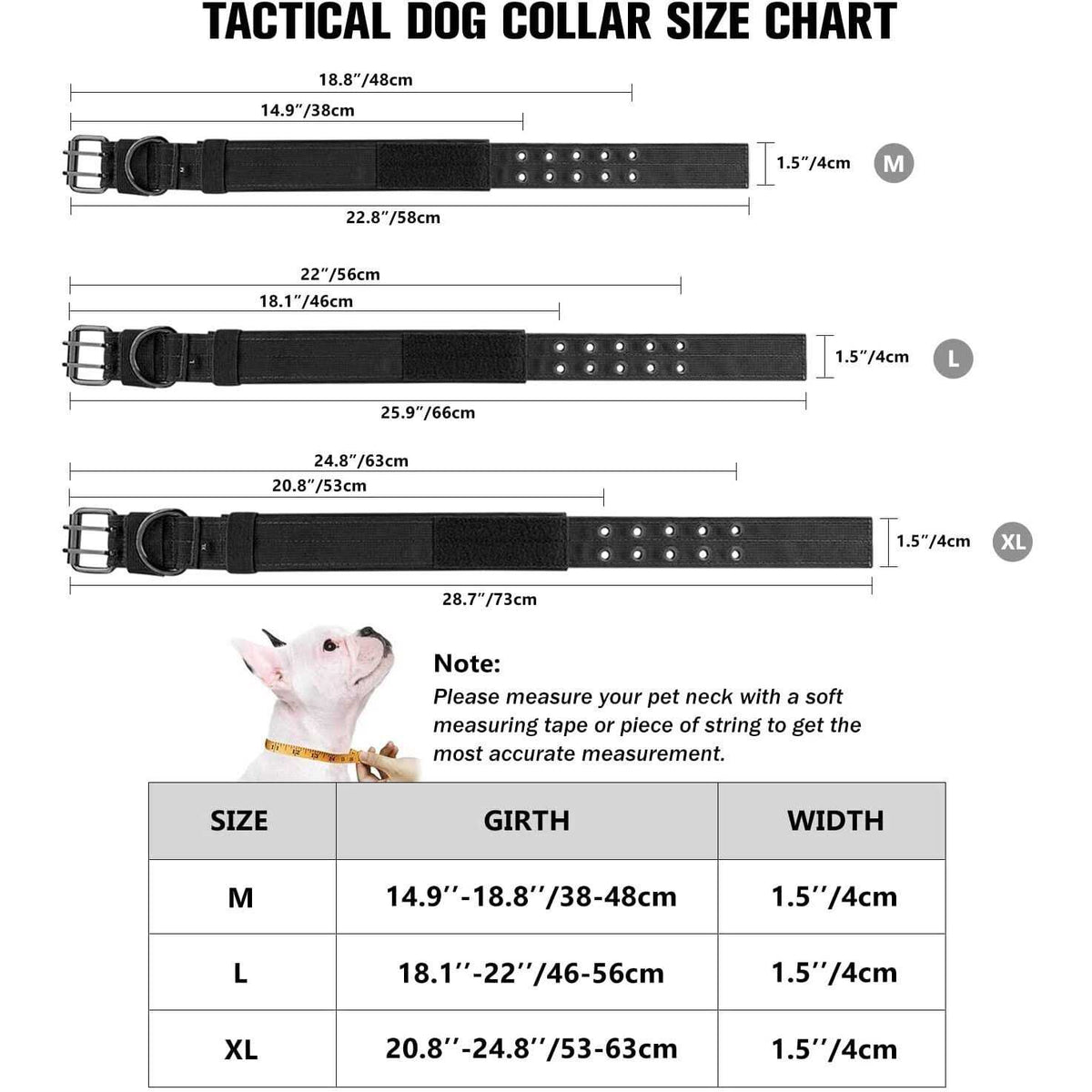 Nylon Adjustable Heavy Duty Tactical Dog Collar H143