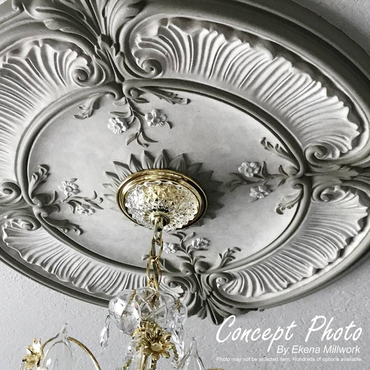 41 1/8x22OD x 4x22ID x 2 1/8x22P Classic Ceiling Medallion J7606