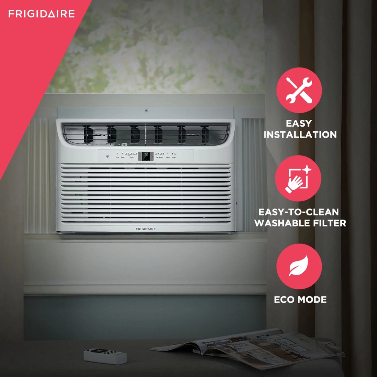 11,000 BTU Window Air Conditioner with Heater, White T38795
