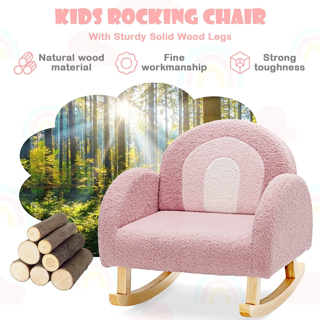 Pink Plush Kids Sofa Q838