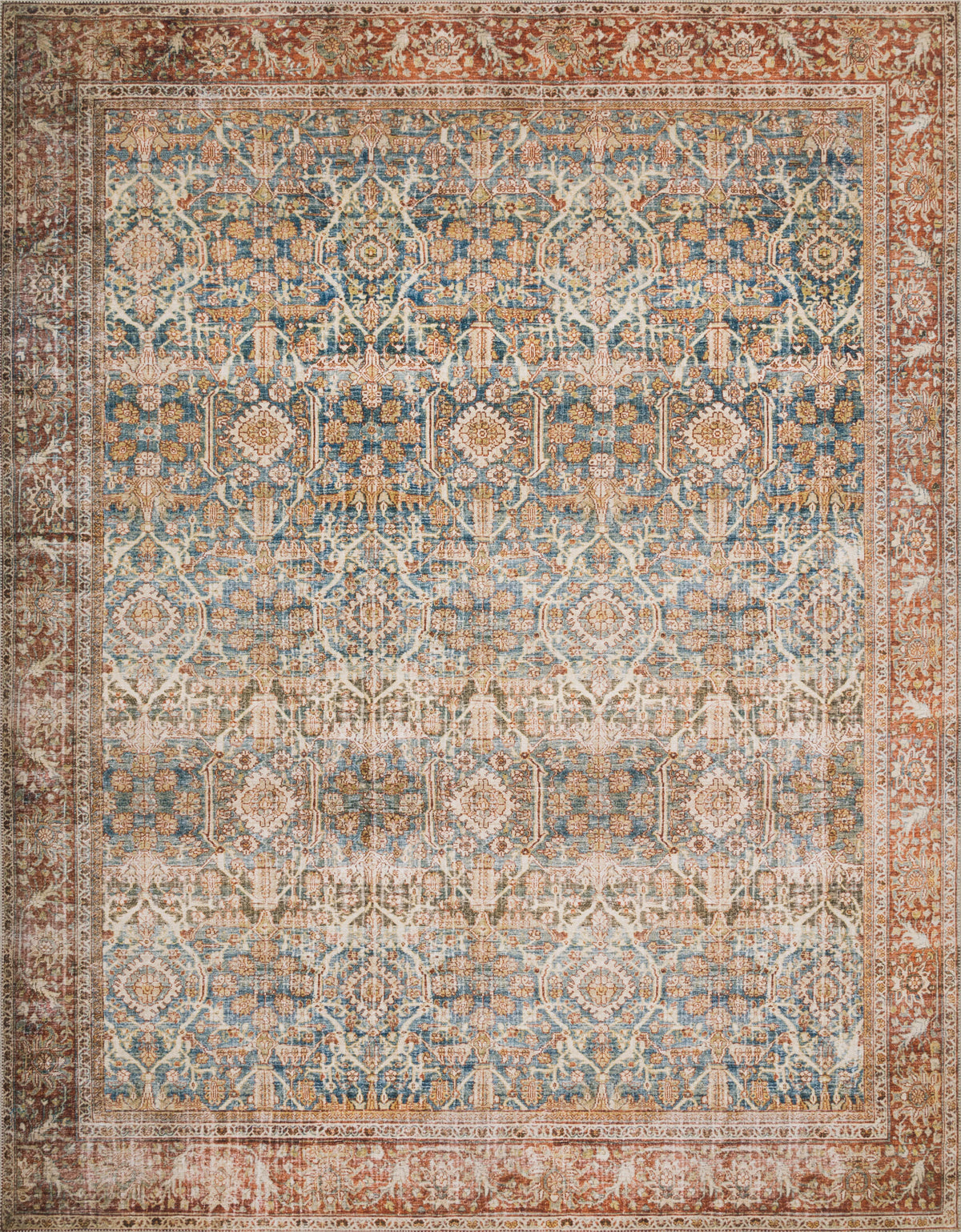 Ocean Rust 2'0 x 5'0 Rug Q848104