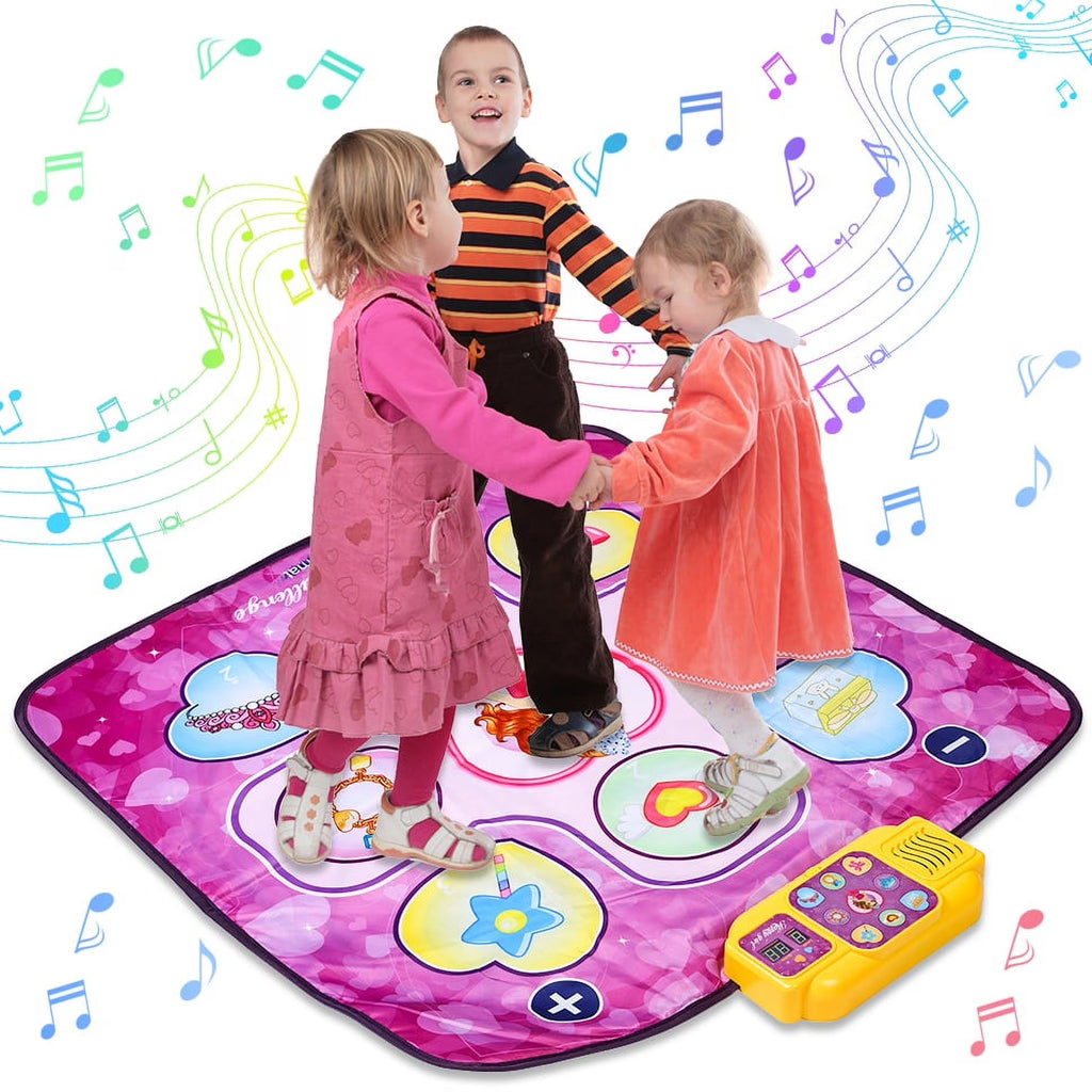 Dance Mat Toys with LED Lights, 9 Built-in Music, 7 Game Modes J4340