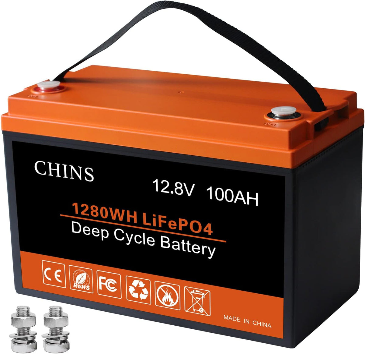 12V 100AH LiFePO4 Lithium Battery with Built-in BMS S3208