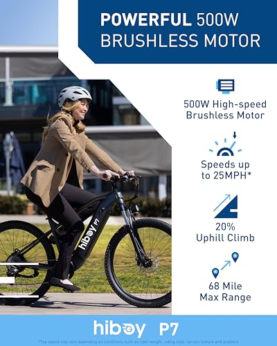 Electric Bike with 800W Peak Motor, 25mph Max Speed, 696 WH Removable Battery, 27.5" Front Suspension O260159