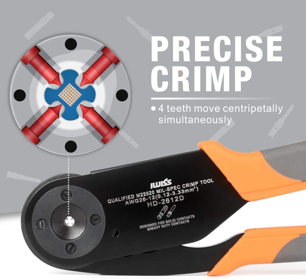 Solid Contacts Crimping Tool AWG 26-12 O73799