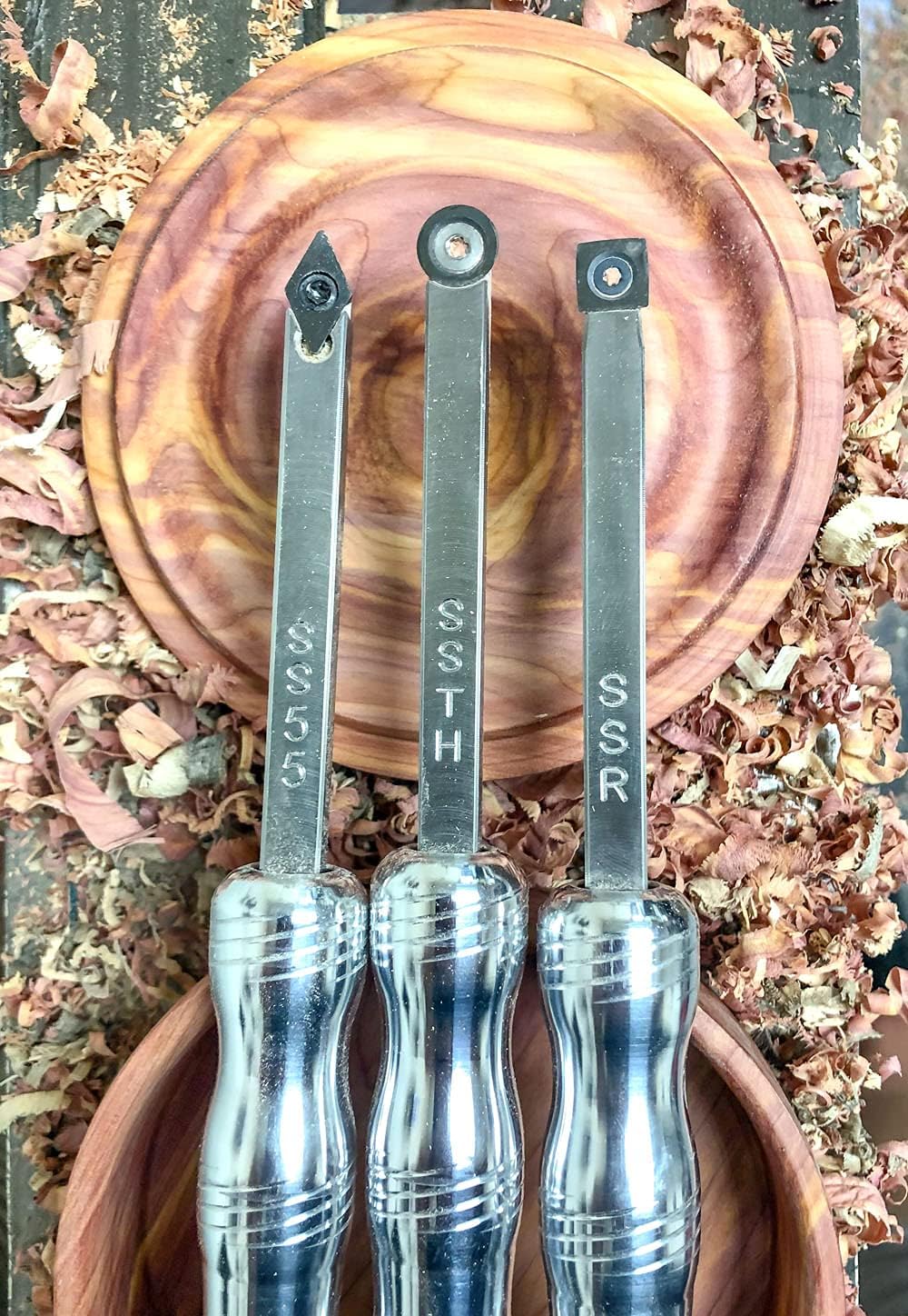 Carbide Lathe Tool Set of 3 Mini Tools with 8 Solid Aluminum Handle, Stainless Steel G570199