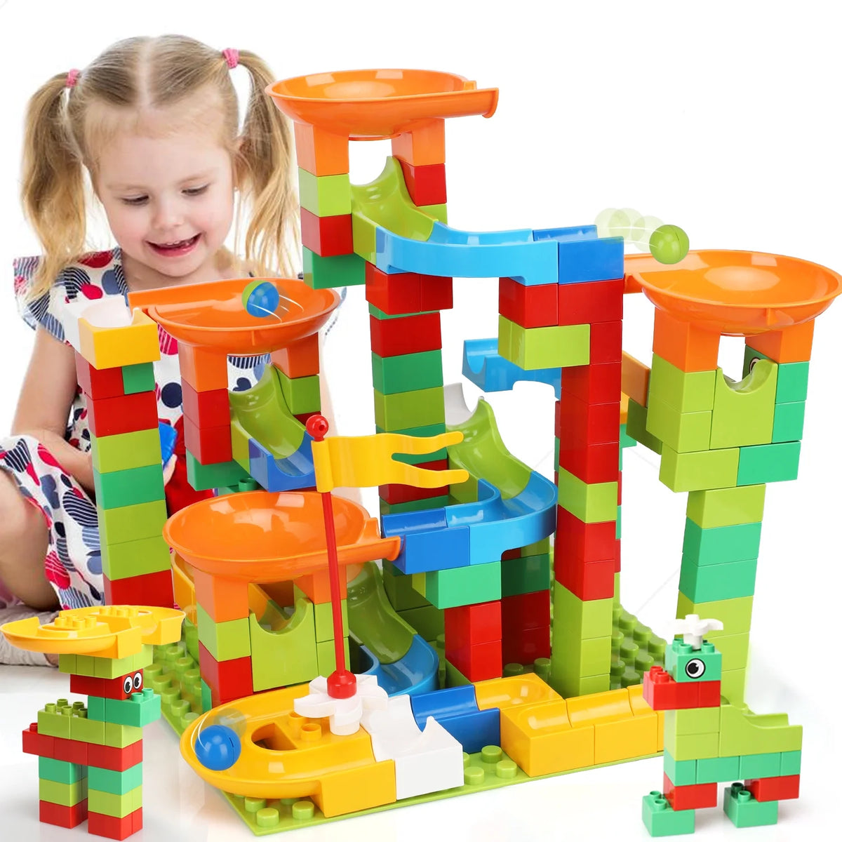 152 PCS Marble Run Set Building Blocks W429756