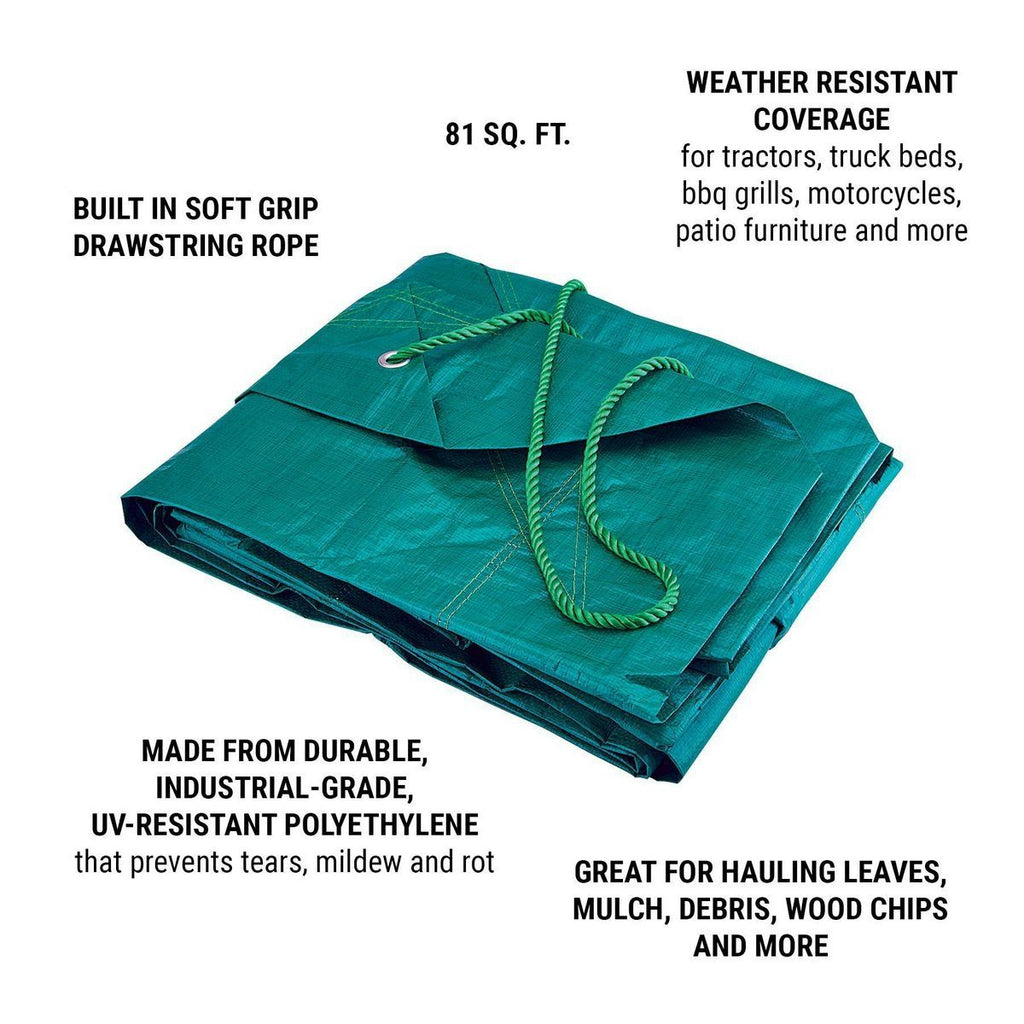 9 ft. x 9 ft. Weather-Resistant Drawstring Tarp Z619293